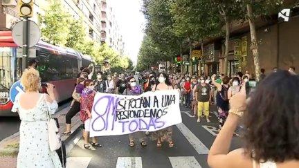 Imagen de una de las concentraciones que tuvo lugar el pasado 8 de marzo en Zaragoza