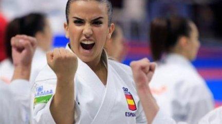 Raquel Roy durante una competición.