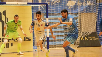 El Fútbol Emotion Zaragoza durante el partido. Foto: Fútbol Emotion Zaragoza.