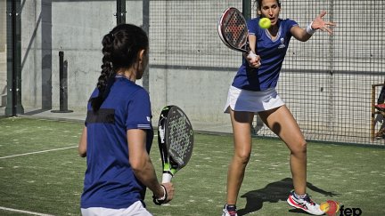 Majo Sánchez Alayeto, en el partido que ha disputado esta mañana en Barcelona.