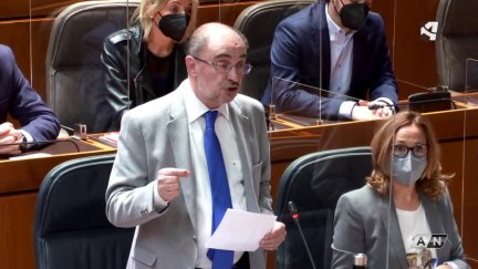 Javier Lambán, este viernes en las Cortes de Aragón