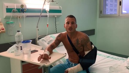 Cristian Moratiel en el hospital