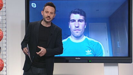 Zapater, durante la entrevista. (Imagen: Aragón Deporte).