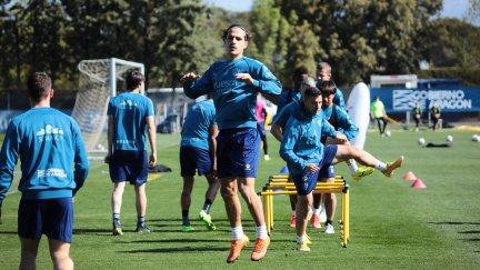 El equipo se ha ejercitado este martes en el IES Pirámide.