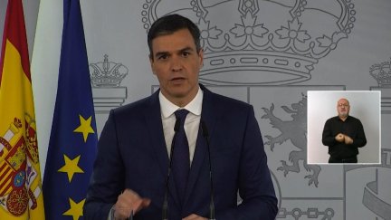 Pedro Sánchez en rueda de prensa