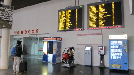 Estación Delicias de Zaragoza, en la zona de autobuses.