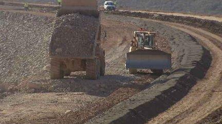 Imagen de las obras del embalse de Mularroya