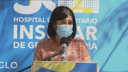 La ministra Carolina Darias durante su visita hoy a Gran Canaria.