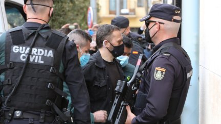 Guardias Civiles en el juicio contra Norbert Feher, en la Audiencia de Teruel.