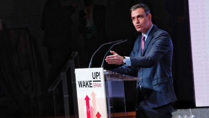 Pedro Sánchez en rueda de prensa.