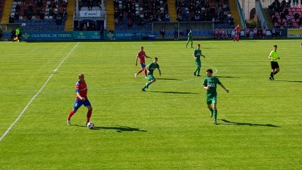 El CD Teruel durante el partido.