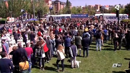 Imagen de un acto en el primer día de campaña electoral en Madrid.