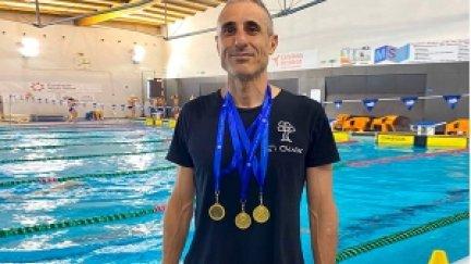 Fernando Aláez, nadador y técnico de la Sección de Natación El Olivar. Foto: El Olivar.
