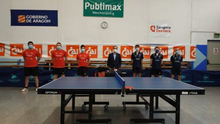 Una imagen previa al duelo que ha medido este fin de semana al Publimax CAI Santiago ante el Alzira.