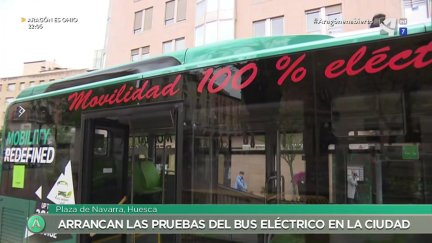 Bus eléctrico en Huesca, en pruebas