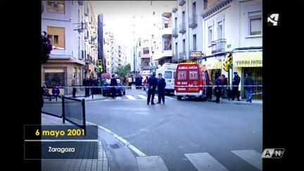 Imagen del 6 de mayo del 2001, cuando fue asesinado Manuel Giménez Abad