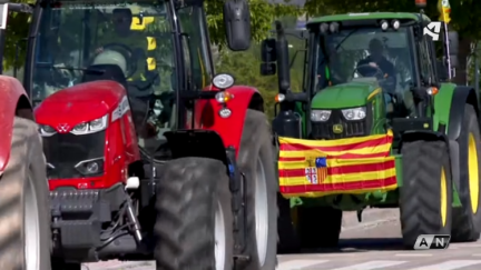 Tractorada en Zaragoza este jueves.