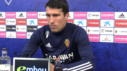 Zapater, en rueda de prensa.