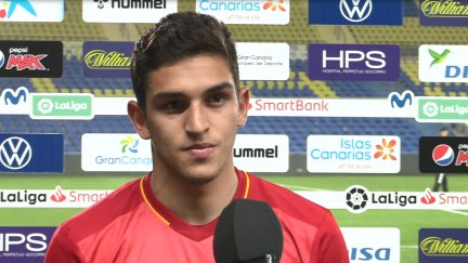 Juan Manuel Sanabria en zona mixta.