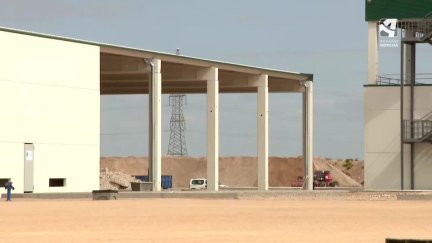Imagen de las obras del nuevo complejo industrial en Pedrola