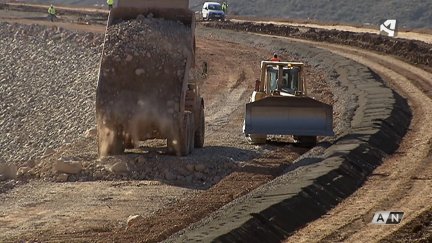 Obras en el embalse de Mularroya