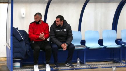 Javi Moreno, en un partido con la SD Ejea.