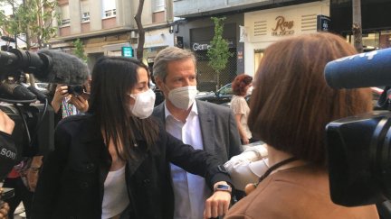 La presidenta de Ciudadanos, Inés Arrimadas, junto al vicesecretario general y coordinador autonómico, Daniel Pérez