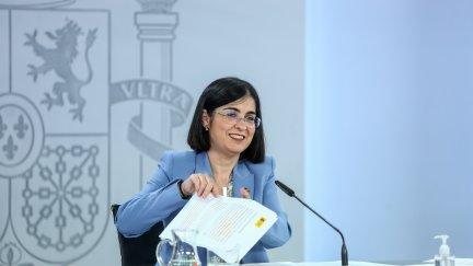 Carolina Darias, durante la rueda de prensa de este miércoles