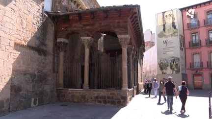 Plaza de la Catedral de Jaca (Huesca).