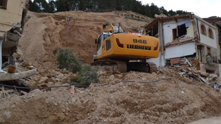 Trabajos en el cerro Pui Pinos de Alcañiz (Teruel).