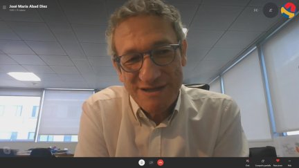 José María Abad, en un momento de la entrevista.
