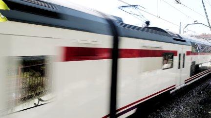 Un tren Renfe en una las vías de una estación (EP).