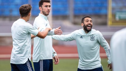 Entrenamiento de España. Imagen: Twitter Selección Española de Fútbol.