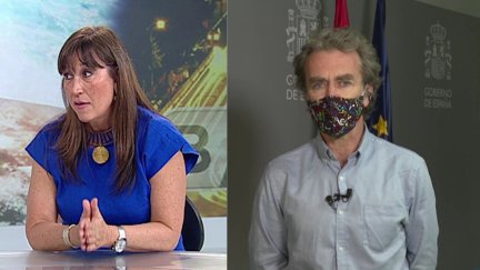 Sira Repollés y Fernando Simón, durante la entrevista en el programa Buenos Días.