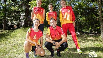 Daniel Osanz (a la derecha en la fila superior) junto al resto de integrantes de la selección española de Kilómetro Vertical.