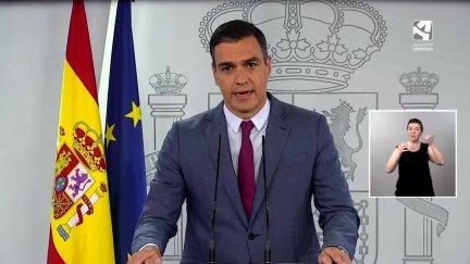 Pedro Sánchez durante la rueda de prensa en la que ha anunciado los cambios.
