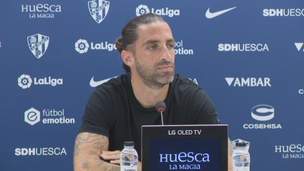 Marc Mateu, durante su presentación este miércoles en El Alcoraz.