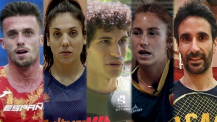 De izquierda a derecha, Carlos Mayo, Cristina Ouviña, Jesús Vallejo, Begoña García y Pablo Abián
