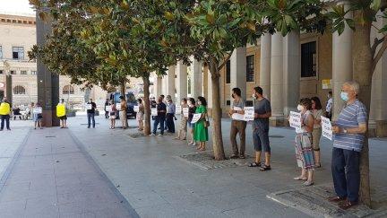Un momento de la concentración de la FAS.