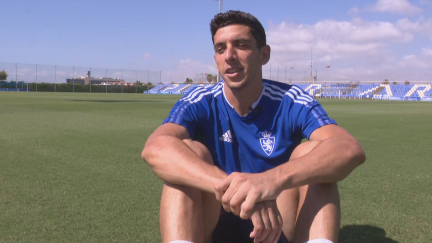 Fran Gámez, durante su entrevista con Aragón Deporte.