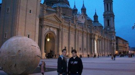 "Mosca" y Simonet en la Basílica del Pilar en 2010.