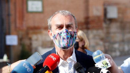 Fernando Simón comparece ante los medios de comunicación en Villafeliche, Zaragoza (EFE).