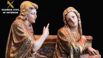 Imagen de uno de los retablos recuperados. (Foto: Guardia Civil).