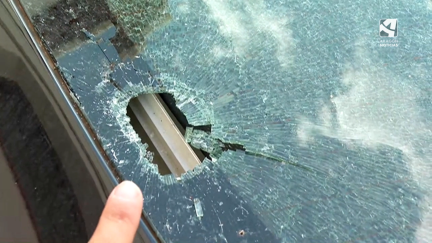 Consecuencias del granizo del jueves en La Iglesuela del Cid, Teruel.