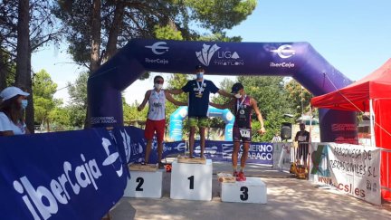 Imagen del podio de la prueba masculina.