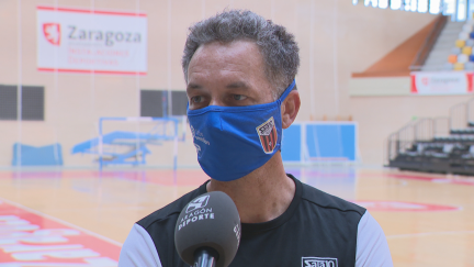 David Marín, entrenador del Fútbol Emotion Zaragoza.