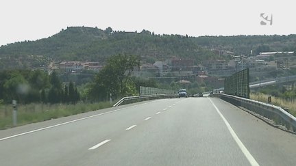 Travesía de la N-232 en las inmediaciones de Alcañiz.