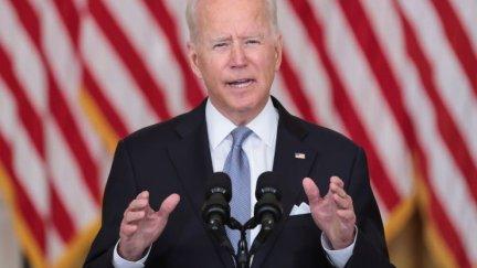 Joe Biden, presidente de Estados Unidos, durante el mensaje a la nación.