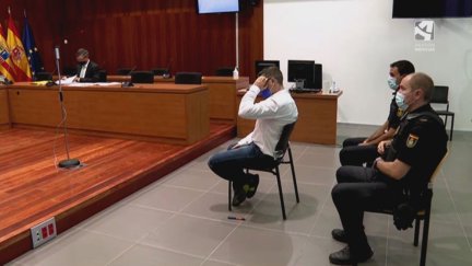 El recién condenado, durante una sesión del juicio.