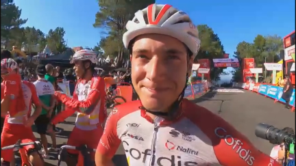 Fernando Barceló, tras finalizar la etapa de este sábado.